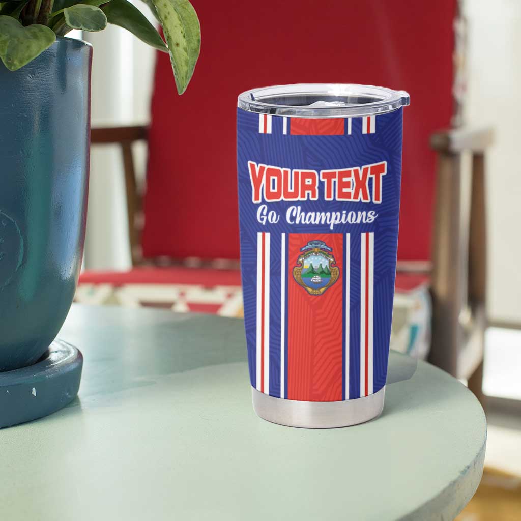 Custom Costa Rica Football Tumbler Cup Vamos Ticos!