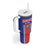 Custom Costa Rica Football Tumbler With Handle Vamos Ticos!