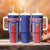 Custom Costa Rica Football Tumbler With Handle Vamos Ticos!