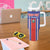 Custom Costa Rica Football Tumbler With Handle Vamos Ticos!