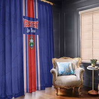 Custom Costa Rica Football Window Curtain Vamos Ticos!