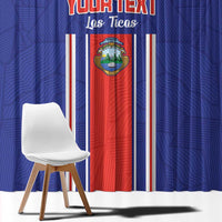 Custom Costa Rica Football Window Curtain Vamos Ticos!