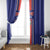 Custom Costa Rica Football Window Curtain Vamos Ticos!