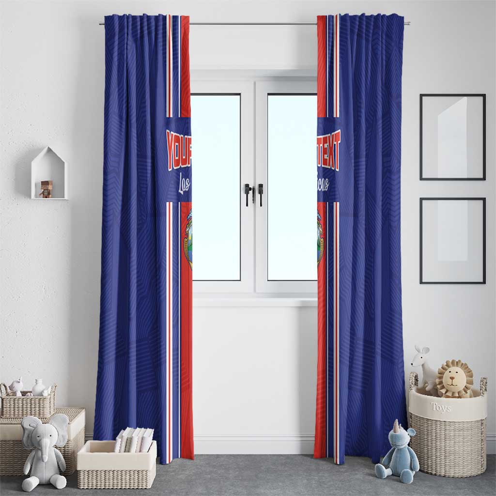 Custom Costa Rica Football Window Curtain Vamos Ticos!