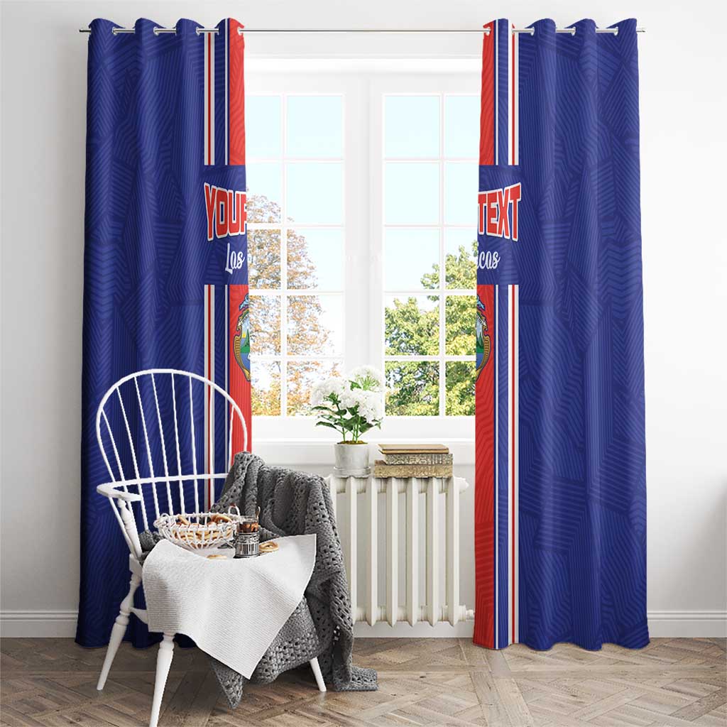 Custom Costa Rica Football Window Curtain Vamos Ticos!