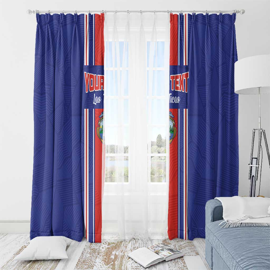 Custom Costa Rica Football Window Curtain Vamos Ticos!