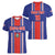 Custom Costa Rica Football Women V-Neck T-Shirt Vamos Ticos!