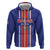 Custom Costa Rica Football Zip Hoodie Vamos Ticos!