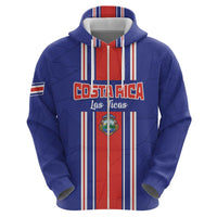 Custom Costa Rica Football Zip Hoodie Vamos Ticos!