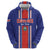 Custom Costa Rica Football Zip Hoodie Vamos Ticos!