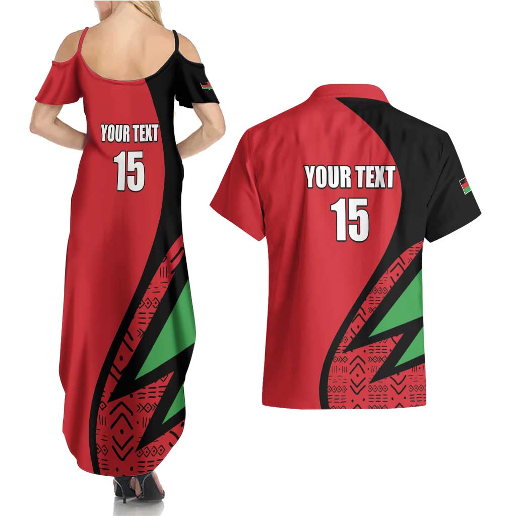 Custom Malawi Cricket Couples Matching Summer Maxi Dress and Hawaiian Shirt Go Champions - Wonder Print Shop