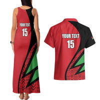 Custom Malawi Cricket Couples Matching Tank Maxi Dress and Hawaiian Shirt Go Champions - Wonder Print Shop