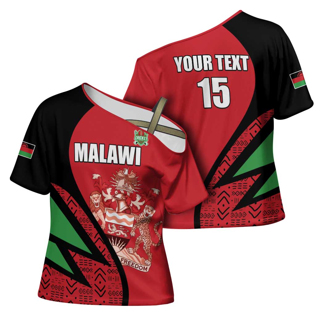 Custom Malawi Cricket Cross Shoulder Shirt Go Champions - Wonder Print Shop