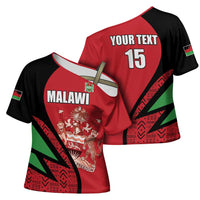 Custom Malawi Cricket Cross Shoulder Shirt Go Champions - Wonder Print Shop