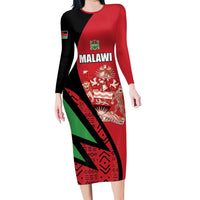 Custom Malawi Cricket Family Matching Long Sleeve Bodycon Dress and Hawaiian Shirt Go Champions - Wonder Print Shop