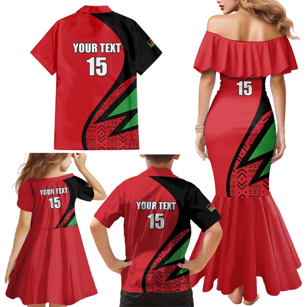 Custom Malawi Cricket Family Matching Mermaid Dress and Hawaiian Shirt Go Champions - Wonder Print Shop