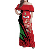 Custom Malawi Cricket Family Matching Off Shoulder Maxi Dress and Hawaiian Shirt Go Champions - Wonder Print Shop