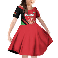 Custom Malawi Cricket Family Matching Off Shoulder Short Dress and Hawaiian Shirt Go Champions - Wonder Print Shop