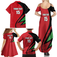 Custom Malawi Cricket Family Matching Summer Maxi Dress and Hawaiian Shirt Go Champions - Wonder Print Shop