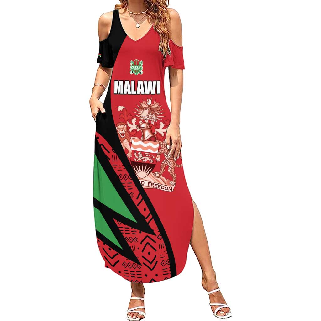 Custom Malawi Cricket Family Matching Summer Maxi Dress and Hawaiian Shirt Go Champions - Wonder Print Shop