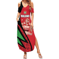 Custom Malawi Cricket Family Matching Summer Maxi Dress and Hawaiian Shirt Go Champions - Wonder Print Shop