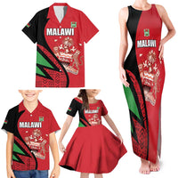 Custom Malawi Cricket Family Matching Tank Maxi Dress and Hawaiian Shirt Go Champions - Wonder Print Shop