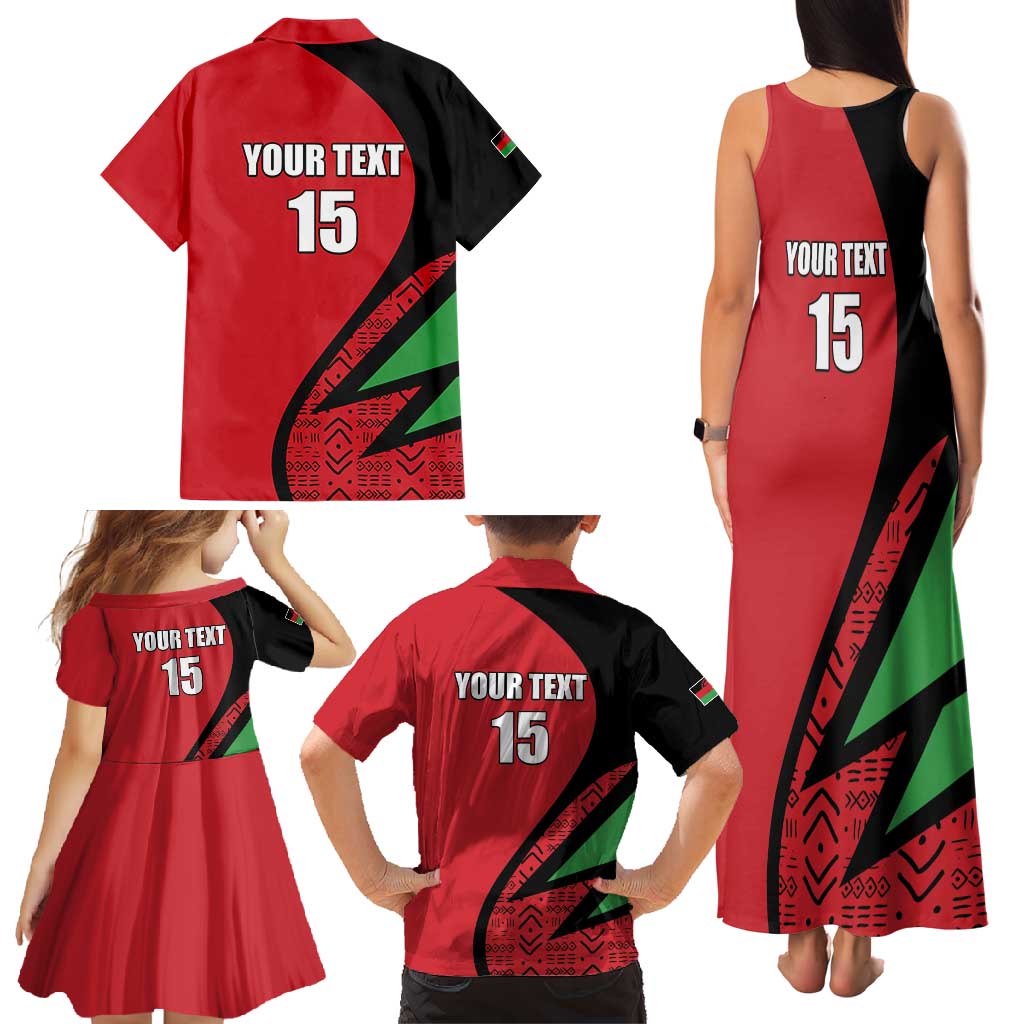 Custom Malawi Cricket Family Matching Tank Maxi Dress and Hawaiian Shirt Go Champions - Wonder Print Shop