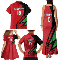 Custom Malawi Cricket Family Matching Tank Maxi Dress and Hawaiian Shirt Go Champions - Wonder Print Shop