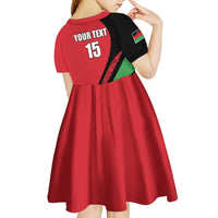 Custom Malawi Cricket Kid Short Sleeve Dress Go Champions - Wonder Print Shop