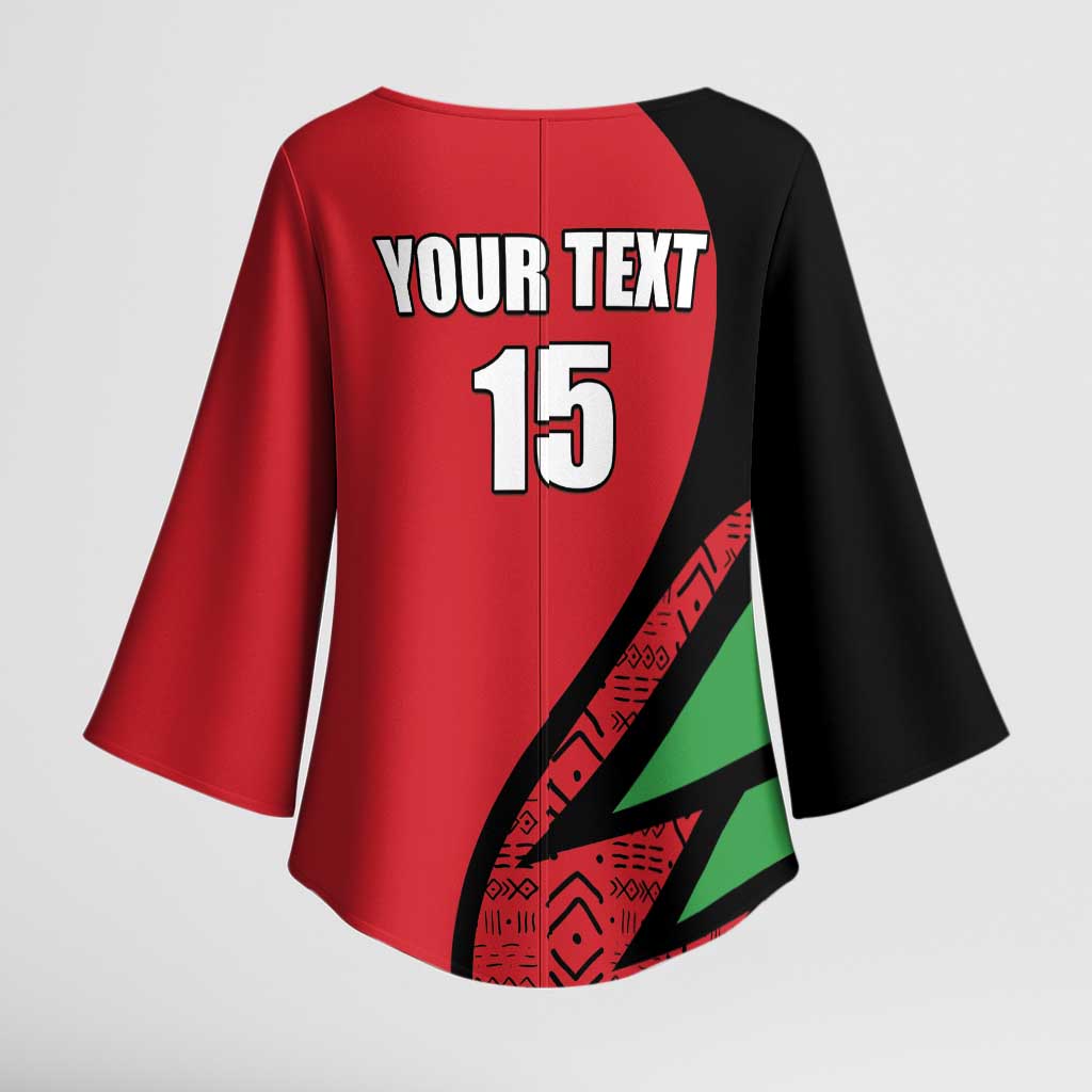 Custom Malawi Cricket Kimono Sleeve Blouse Go Champions - Wonder Print Shop