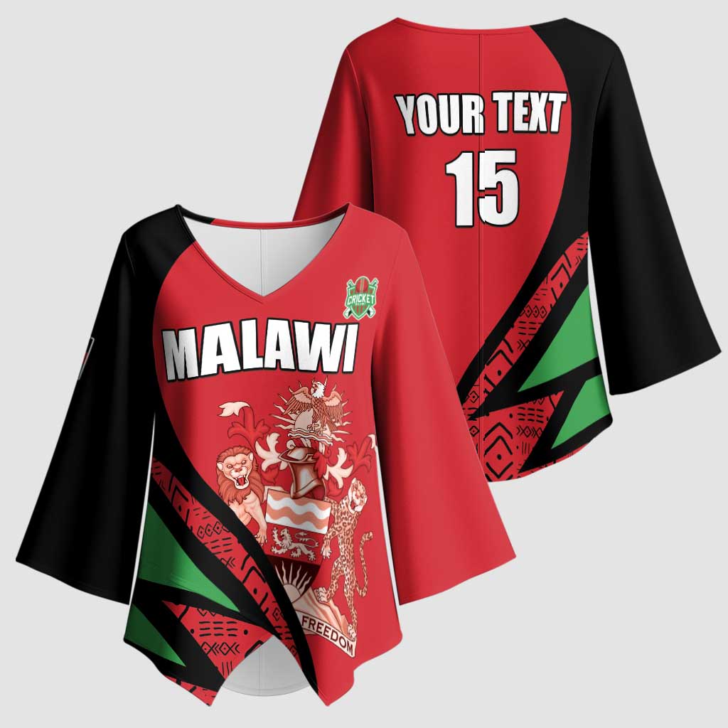 Custom Malawi Cricket Kimono Sleeve Blouse Go Champions - Wonder Print Shop