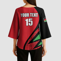 Custom Malawi Cricket Kimono Sleeve Blouse Go Champions - Wonder Print Shop
