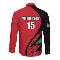 Custom Malawi Cricket Long Sleeve Button Shirt Go Champions - Wonder Print Shop
