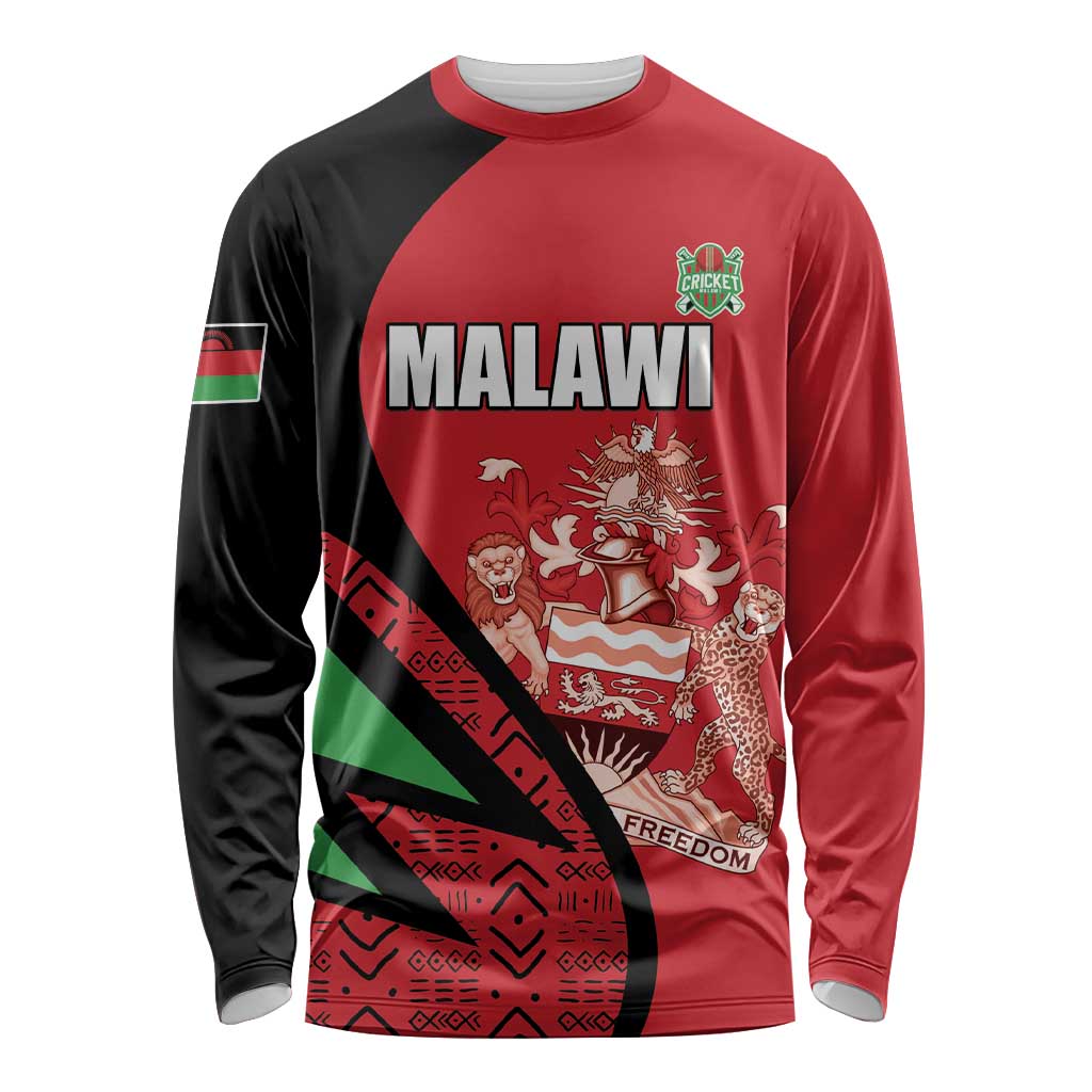 Custom Malawi Cricket Long Sleeve Shirt Go Champions - Wonder Print Shop