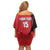Custom Malawi Cricket Off Shoulder Short Dress Go Champions - Wonder Print Shop