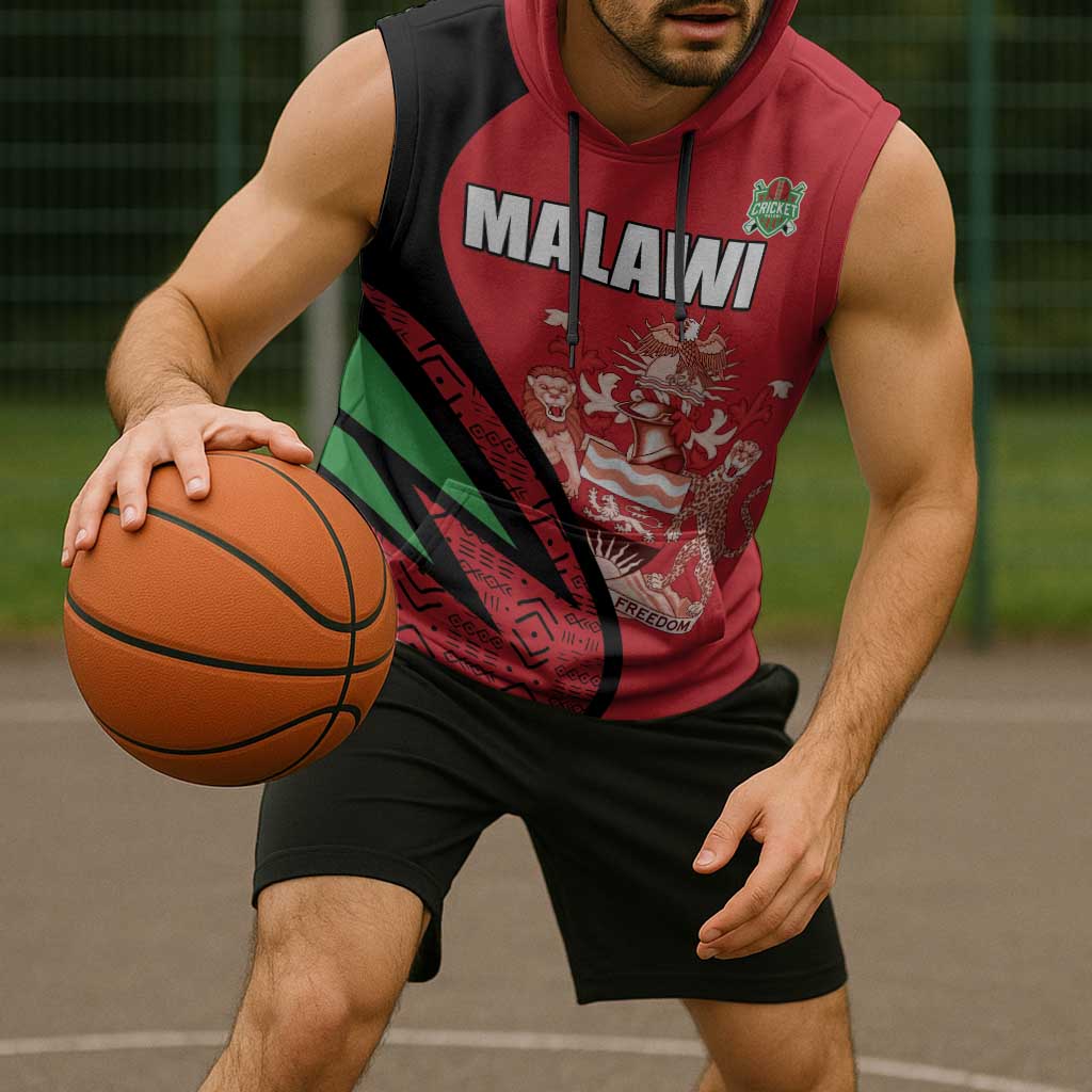 Custom Malawi Cricket Sleeveless Hoodie Go Champions - Wonder Print Shop