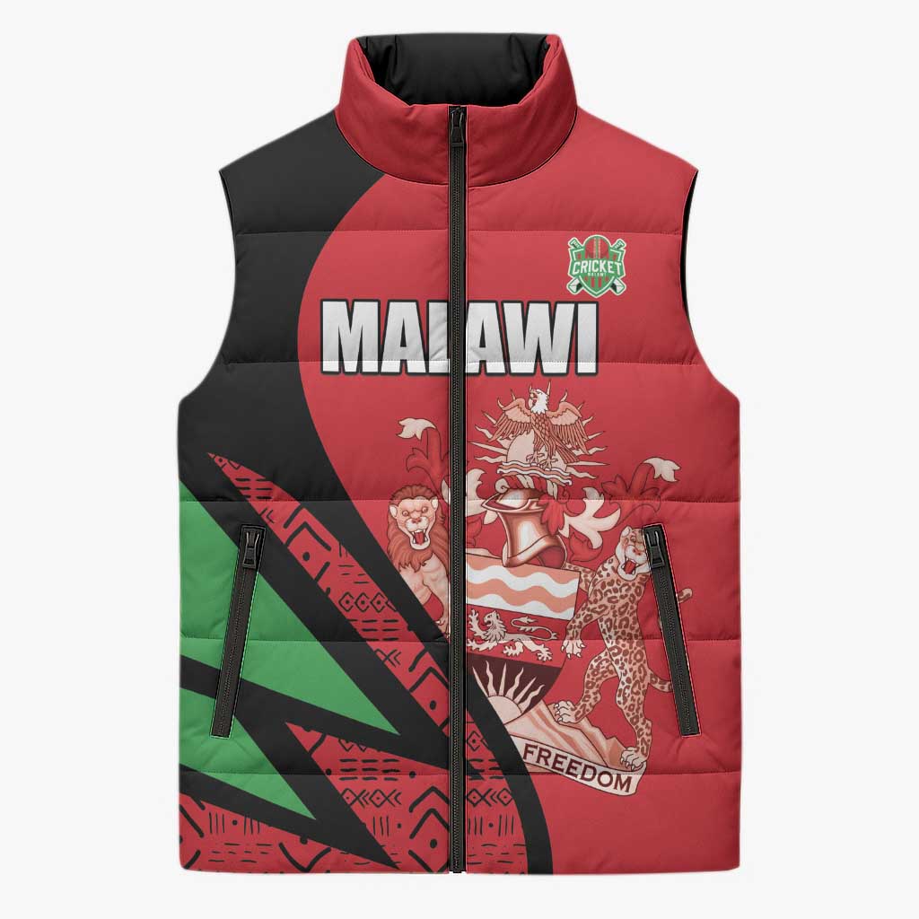 Custom Malawi Cricket Sleeveless Puffer Jacket Go Champions - Wonder Print Shop