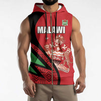 Custom Malawi Cricket Sleeveless Zip Hoodie Go Champions - Wonder Print Shop
