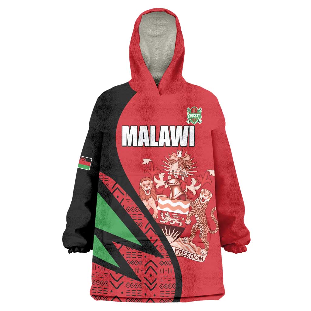 Custom Malawi Cricket Wearable Blanket Hoodie Go Champions - Wonder Print Shop