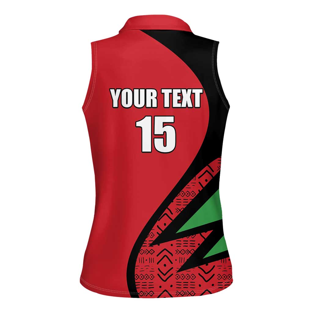 Custom Malawi Cricket Women Sleeveless Polo Shirt Go Champions - Wonder Print Shop