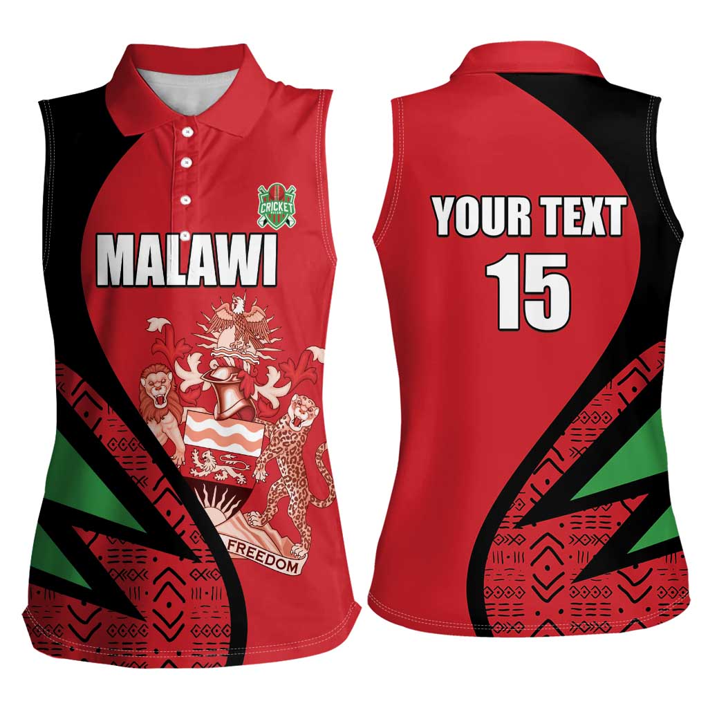 Custom Malawi Cricket Women Sleeveless Polo Shirt Go Champions - Wonder Print Shop