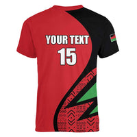 Custom Malawi Cricket Women V-Neck T-Shirt Go Champions - Wonder Print Shop