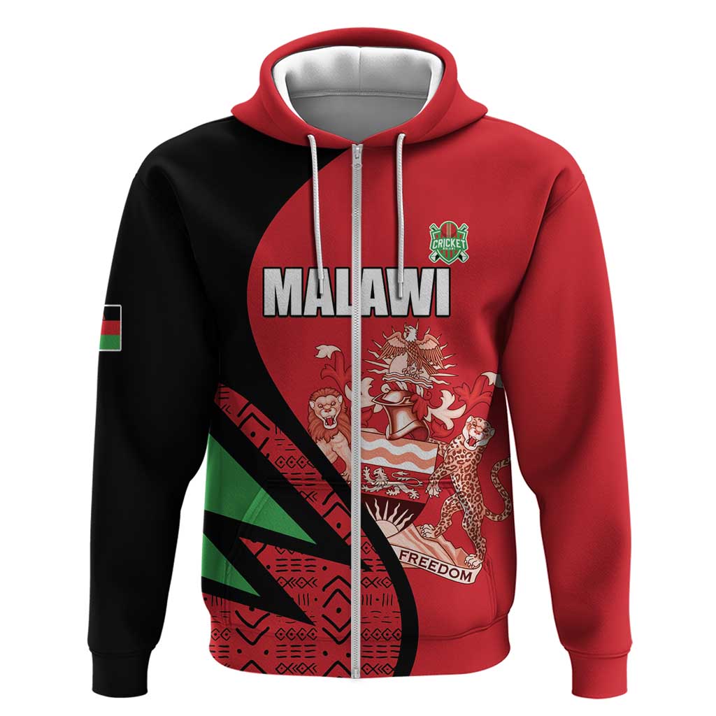Custom Malawi Cricket Zip Hoodie Go Champions - Wonder Print Shop