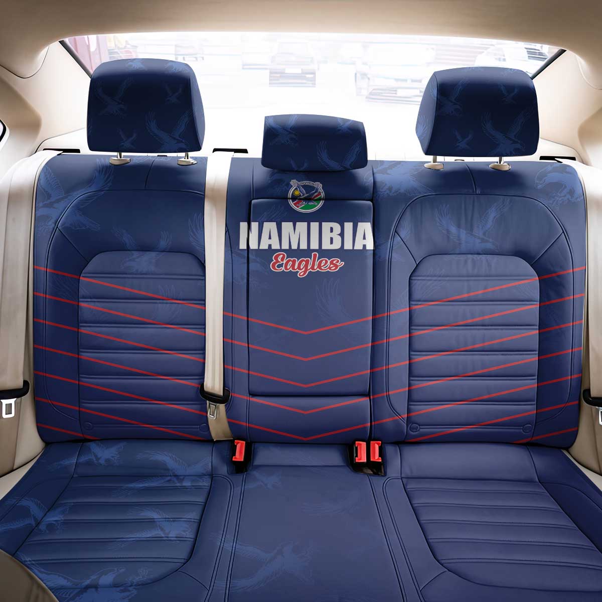 Namibia Cricket Back Car Seat Cover Go Eagles Go - Wonder Print Shop