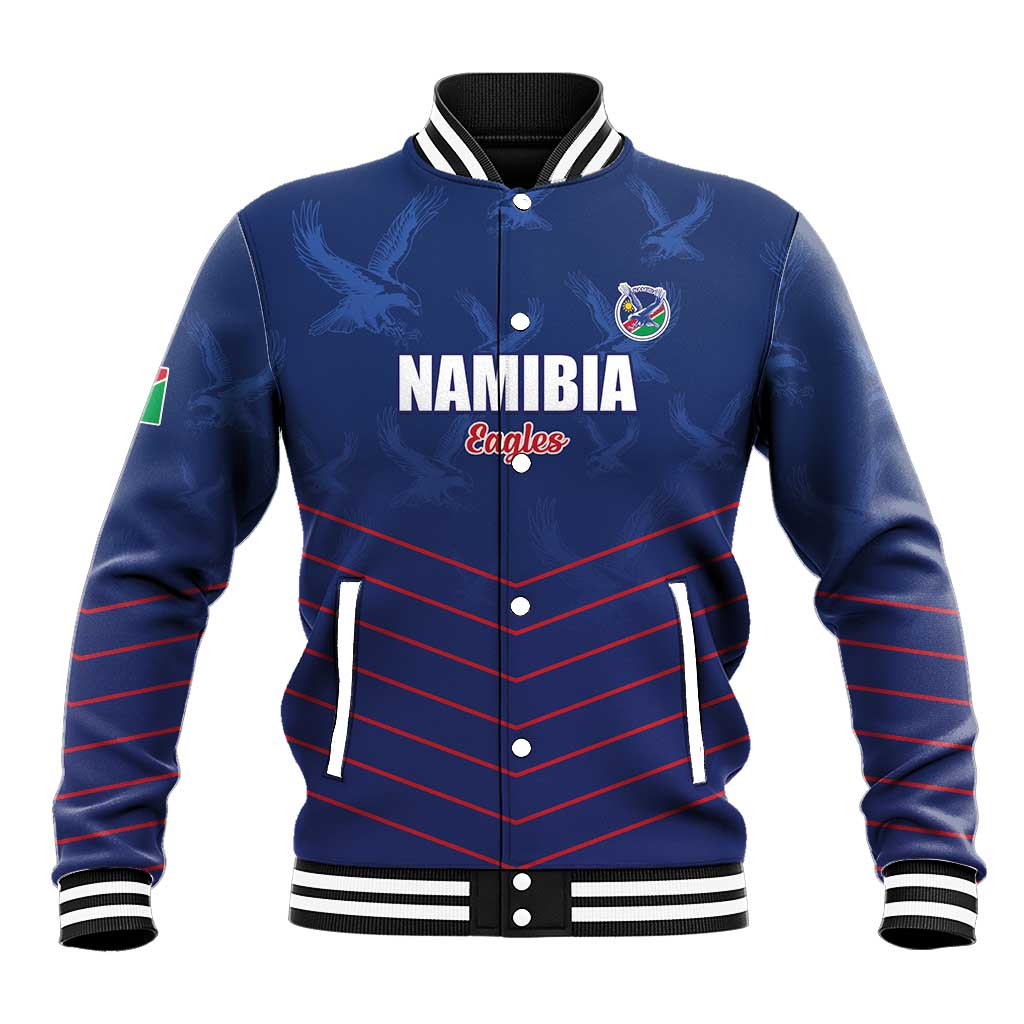 Custom Namibia Cricket Baseball Jacket Go Eagles Go - Wonder Print Shop