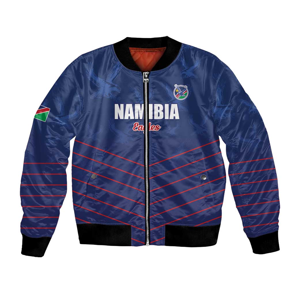 Custom Namibia Cricket Bomber Jacket Go Eagles Go - Wonder Print Shop