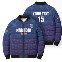 Custom Namibia Cricket Bomber Puffer Jacket Go Eagles Go - Wonder Print Shop