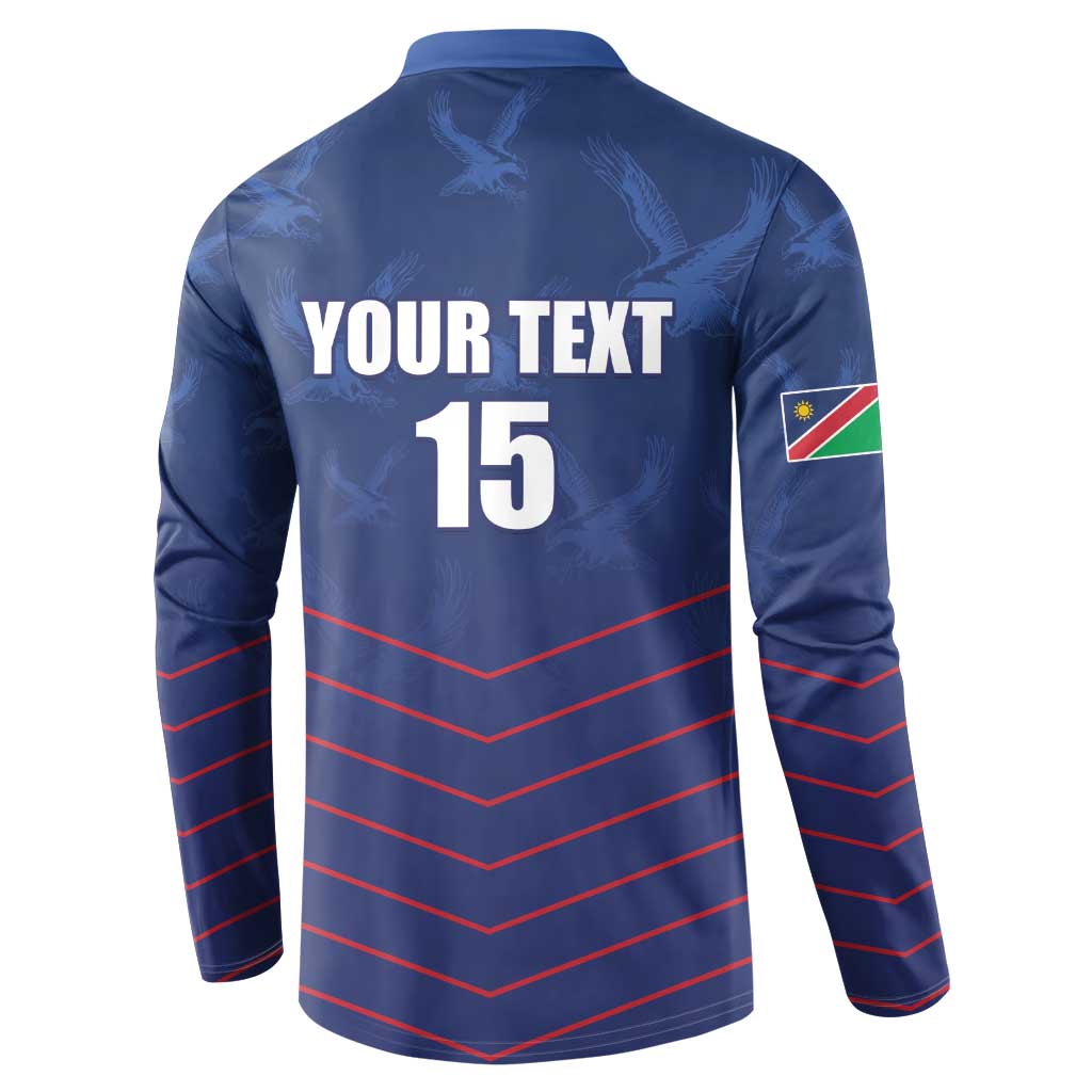 Custom Namibia Cricket Button Sweatshirt Go Eagles Go - Wonder Print Shop