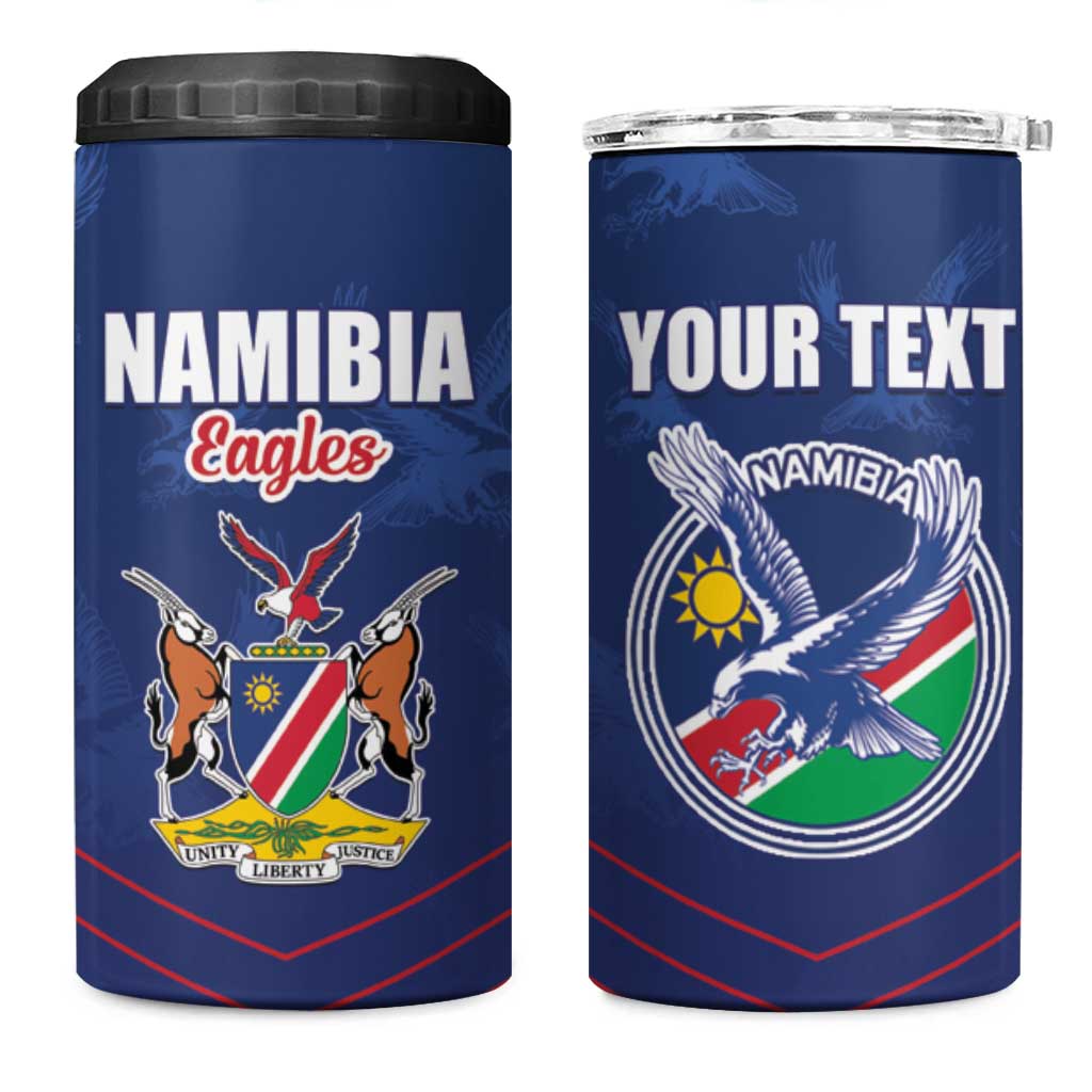 Custom Namibia Cricket 4 in 1 Can Cooler Tumbler Go Eagles Go - Wonder Print Shop