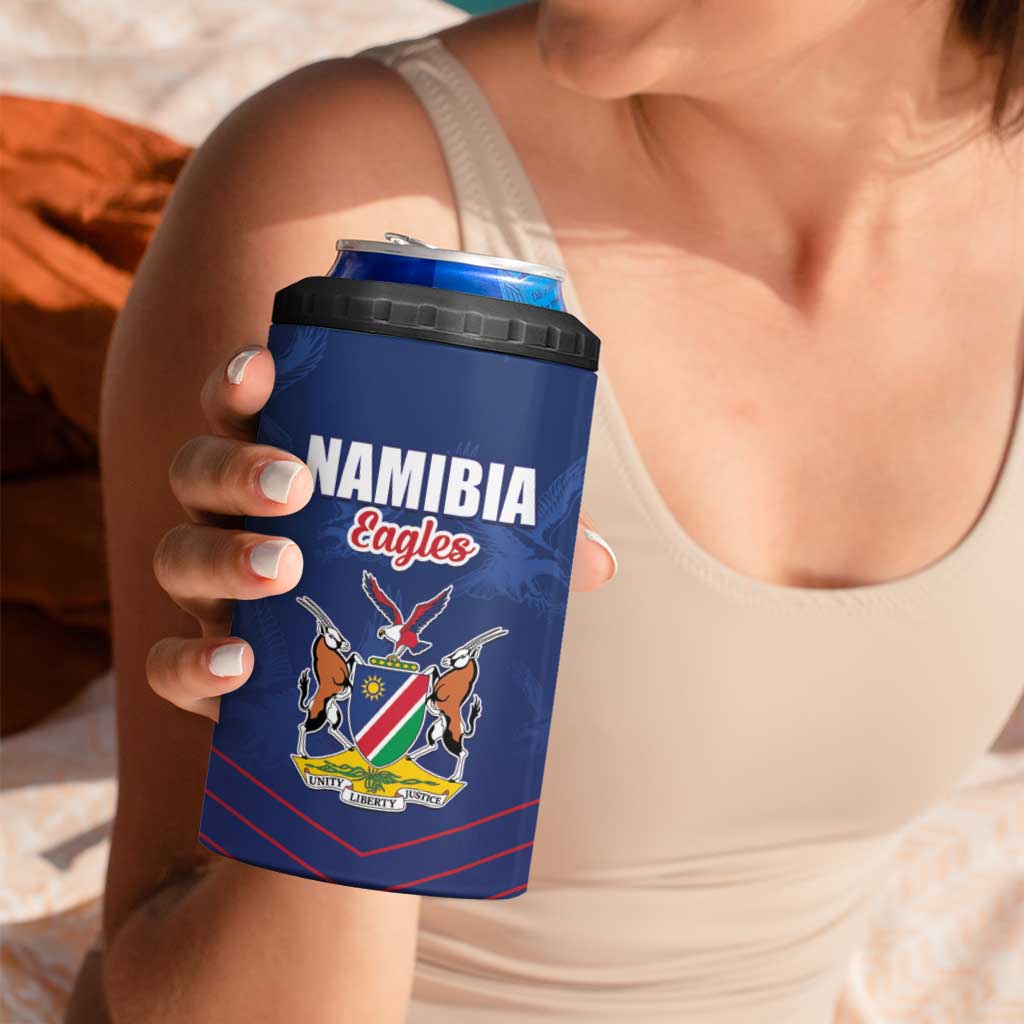 Custom Namibia Cricket 4 in 1 Can Cooler Tumbler Go Eagles Go - Wonder Print Shop